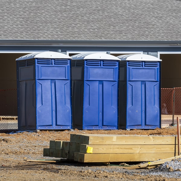 how often are the portable restrooms cleaned and serviced during a rental period in Windsor Kentucky